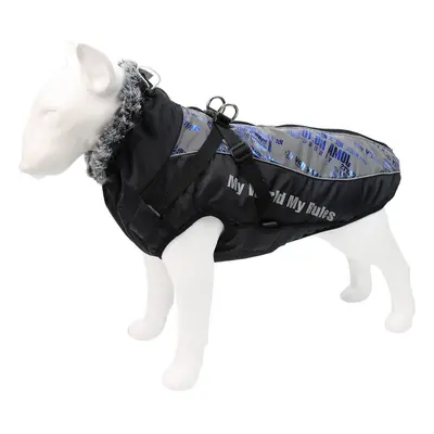 (Blue, 6XL) Windproof Warm Dog Clothes Reflective Design Close-fitting Upgrade PVC Material Mult