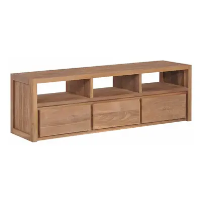 vidaXL Solid Teak Wood with Natural Finish TV Cabinet 120x30x40cm HiFi Stand