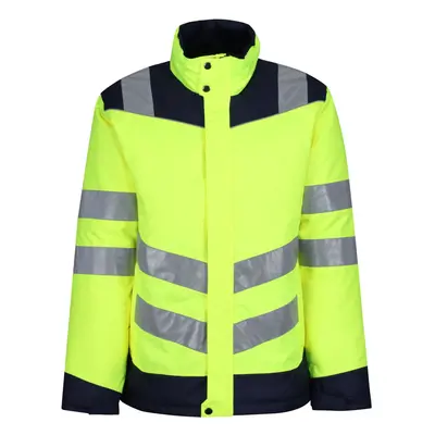 (XXL, Yellow/Navy) Regatta Unisex Adult Professional Pro Hi-Vis Heated Jacket