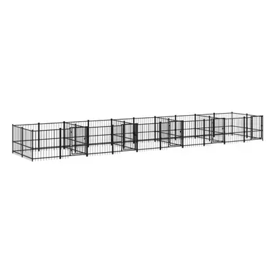 (970 x 193.5 x cm) vidaXL Outdoor Dog Kennel Steel Dog Crate Pet Cage Puppy Enclosure Multi Size