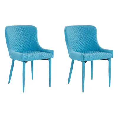 Set of Dining Chairs SOLANO Turquoise