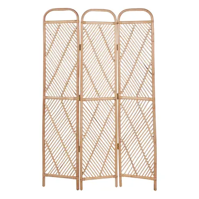 3 Panel Room Divider COSENZA Light Wood