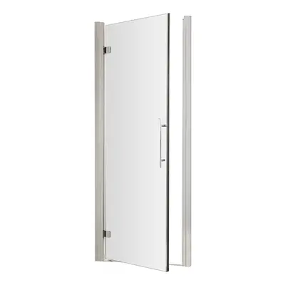 8mm Toughened Safety Glass Hinged Shower Door, Chrome, 900mm