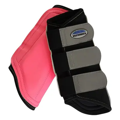 (Pony, Pink/Silver) Weatherbeeta Reflective Horse Brushing Boots