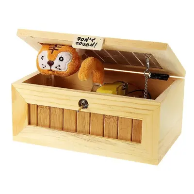 Pre-assembled Useless Box Cute Tiger Gimmicky Fun Geek Gadget Toy Gift Home Office Desk Decor