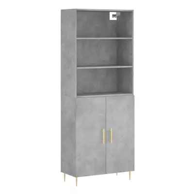 (concrete grey, doors) vidaXL Highboard Sideboard Cupboard Side Cabinet Grey Sonoma Engineered W