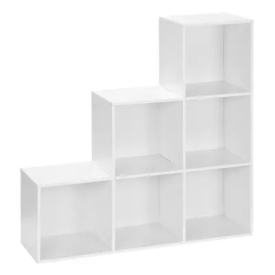 HOMCOM Storage Cabinet with Cubes Closet Organiser with 3-Tier Shelf, White