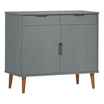 (grey) vidaXL Solid Wood Pine Sideboard MOLDE Cupboard Home Organiser Multi Colours