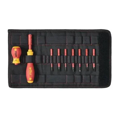 Wiha 9pc Screwdriver and bit set slimVario screwdriver Slotted Phillips Pozidriv T9