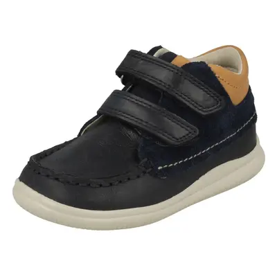 (UK Infant, Navy (Blue)) Boys First Shoes By Clarks Ankle Boots Cloud Tuktu - F Fit