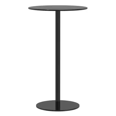 vidaXL Garden Table Outdoor Table Patio Side Coffee Table Round Black Steel