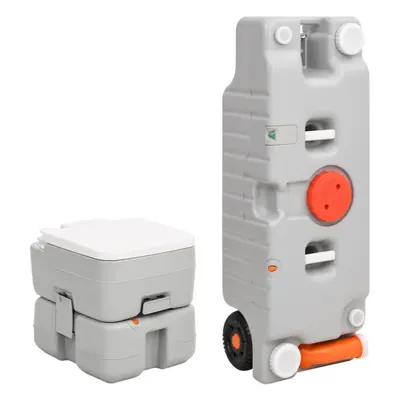 (white, 41.5 x 36.5 x 37.5 cm) vidaXL Portable Camping Toilet and Water Tank Set Mobile Toilet C