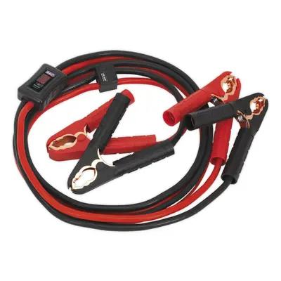 600A Booster Cables with Electronics Protection - 25mm x 3.5m - Voltage Display