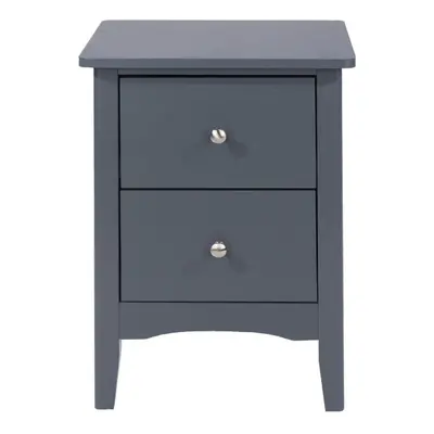 Bedside Cabinet Drawer Bedroom Drawer Side Table Nightstand Metal Handles Blue