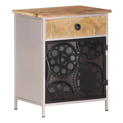 Bedside Cabinet 40x30x50 cm Rough Mango Wood