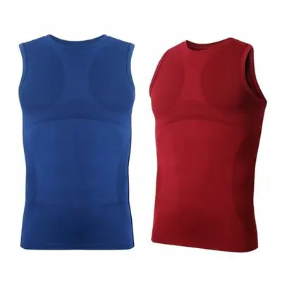 (, ) Men's Belly Shirt Corset Round Neck Body Shaper Vest Belt