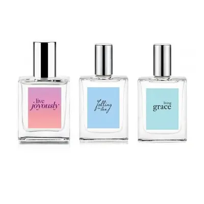 Philosophy Pcs Mini Set: Live Joyously Ml Edp + Falling In Love Ml Edt + Living Grace Ml Edt