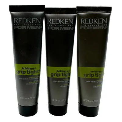 Redken for Men Grip Tight Holding Gel Medium Hold .825 OZ Set of