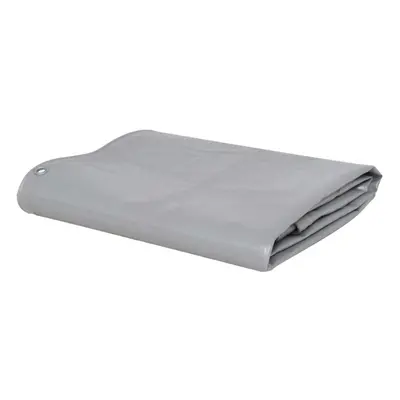 vidaXL Tarpaulin 650g/mÂ² 4x6m Grey Water-resistant Camping Cover Ground Sheet