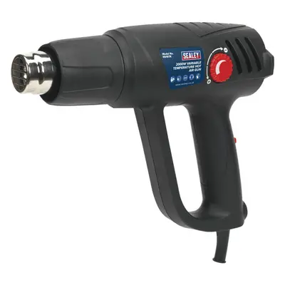 2000W Hot Air Gun Kit - Variable Temperature - Four Nozzles & Scraper - Case