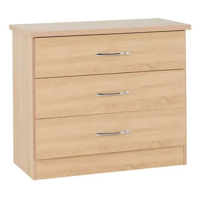 (3 Drawer Chest) Nevada Bedroom Furniture Range - Sonoma Oak Effect