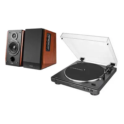 Audio-Technica AT-LP60X Turntable and Edifier R1700BTS Active Speakers