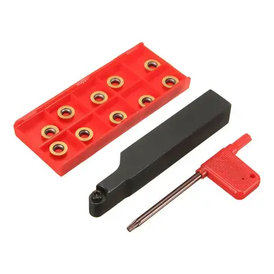 Face Milling External Lathe Holder with 10pcs RPMT10T3MO Inserts Turning Tool Set