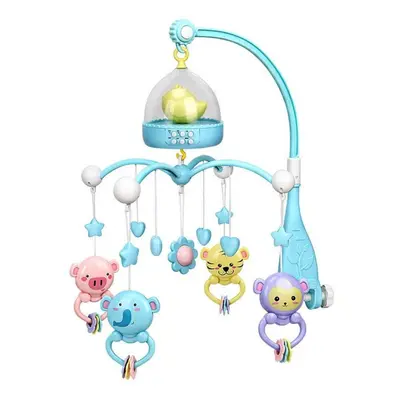 (B) Baby Musical Crib Mobile Bed Bell Toys Plastic Hanging Rattles Night Light