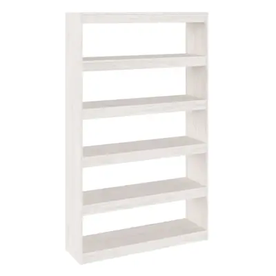 (white, x x 167.5 cm) vidaXL Book Cabinet/Room Divider Storage Book Rack Bookshelf Solid Wood Pi