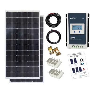 Mono 200W Solar Panel Kit MPPT Charge Controller