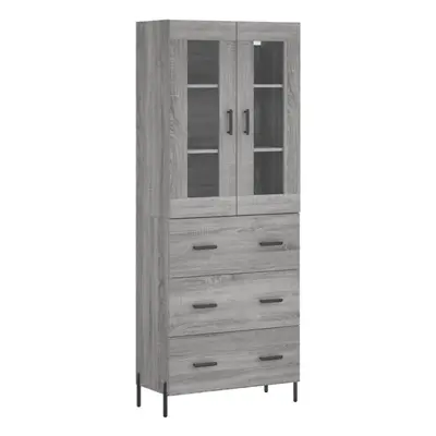 (grey sonoma, drawers) vidaXL Highboard Sideboard Tall Storage Cabinet Side Cabinet Engineered W