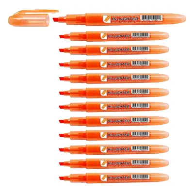 CROWN H-500 Highlighter Pens Chisel Tip Slim Highlighters - Pack Of - With Bright Fluorescent In