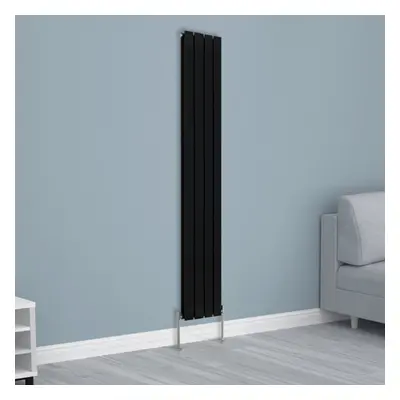 (1800x272mm Double, Black) NRG Horizontal Vertical Flat Panel Designer Radiator Central Heating 