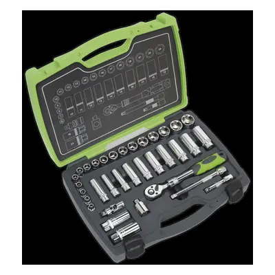 Socket Set 34pc 3/8"Sq Drive 6pt WallDrive® Metric