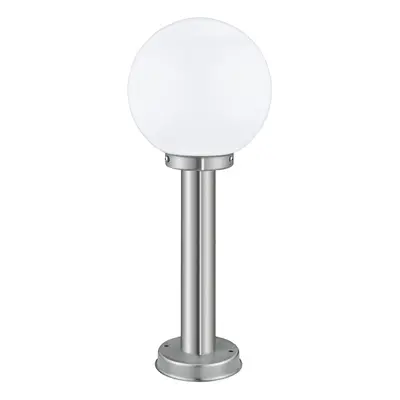 IP44 Outdoor Bollard Light Stainless Steel & Orb x 60W E27 500mm Lamp Post