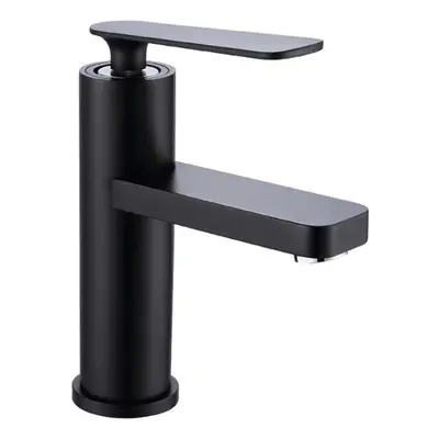 (Black) Home Kitchen Bathroom Basin Sink Water Faucet Single Handle Hot Cold Mix Faucets Wash Ta