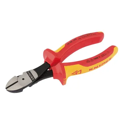 Knipex 08 160UKSBE VDE Fully Insulated High Leverage Diagonal Side Cutters, 160mm