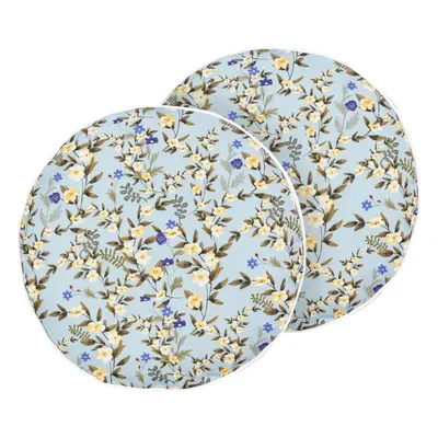 Set of Cushions VALLORIA x cm Floral Light Blue