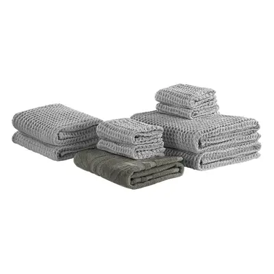 Set of Cotton Towels Grey AREORA