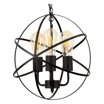 Industrial Style Satin Black Way Atom Design Ceiling Light Fitting