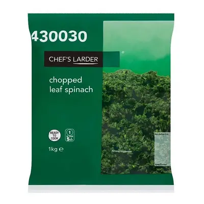 Chef's Larder Chopped Leaf Spinach 1kg (Case of 10, x 1kg)