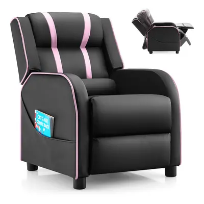 Kids Recliner Chair Ergonomic PU Leather Sofa Upholstered Armchair