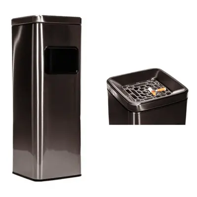 Free Standing Stainless Steel Cigarette Outdoor Rubbish Bin Ashtray