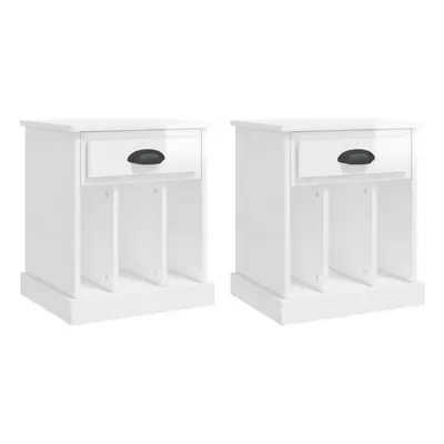 (high gloss white, pcs) vidaXL Bedside Cabinets Bedside Table Nightstand Telephone Stand Table B