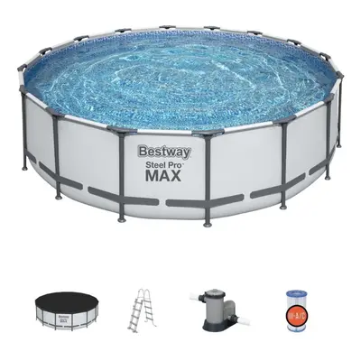 Bestway 16ft x 48inch Deep Swimming Pool Steel Pro Max Above Ground