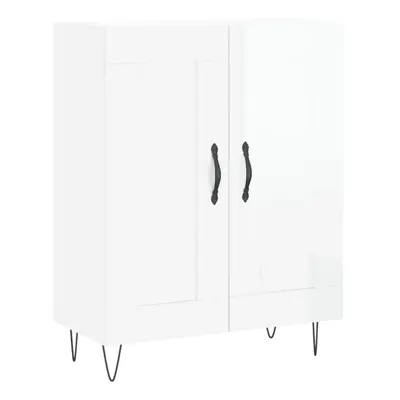 (high gloss white) vidaXL Sideboard Storage Cabinet Side Cabinet Concrete Grey Engineered Wood