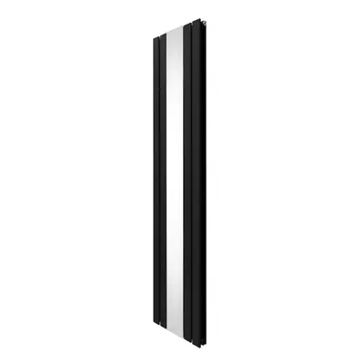 Flat Mirror Radiator - 1800mm x 425mm - Black