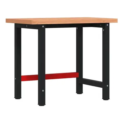 vidaXL Workbench Wooden Work Table Work Bench Solid Wood Beech Rectangular