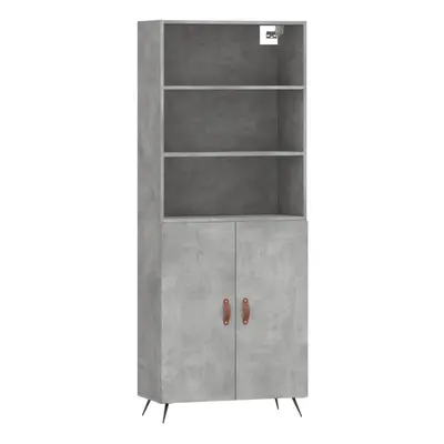 (concrete grey) vidaXL Highboard Sideboard Storage Cabinet Cupboard Cabinet Engineered Wood