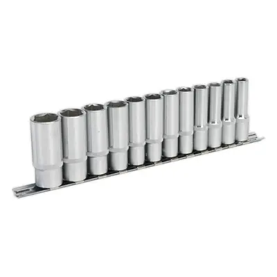 12 PACK DEEP Socket Set 3/8" Metric Square Drive - Point WallDrive High Torque